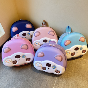 Sac à dos scolaire pour enfants et tout-petits, motif <span class=keywords><strong>animal</strong></span> mignon, hamster 3D, en tissu Oxford, avec fermeture éclair, coque rigide légère, pour la maternelle et la préscolaire - Product Image 2