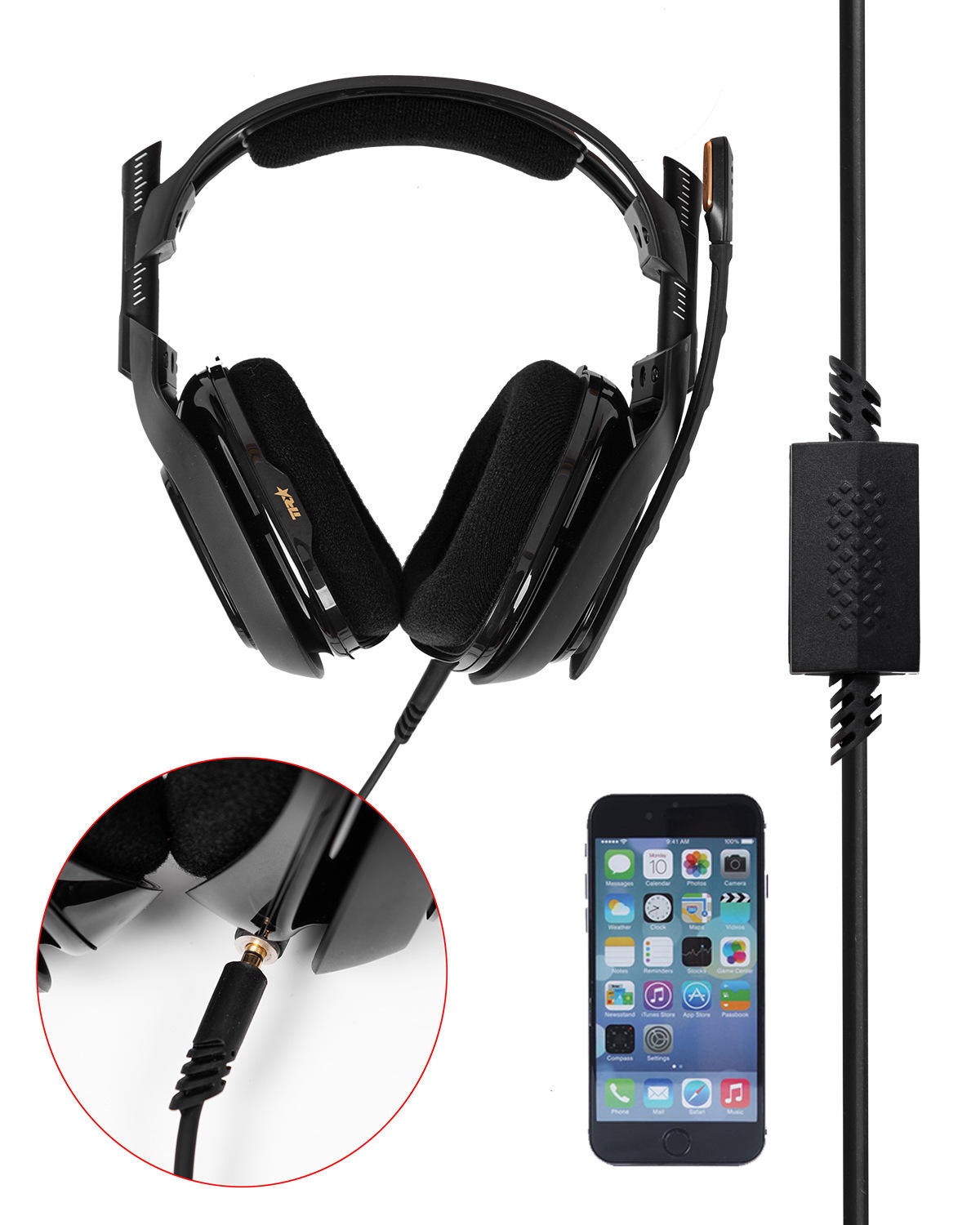 Headset Inline Cable for ASTRO A40 to Xbox One/PS4 – 2m Durable Audio Cable,  PVC Jacket, Male-Male Connector, 12 Months Warranty