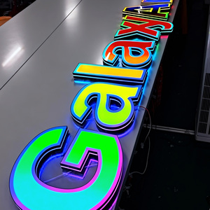 Letrero <span class=keywords><strong>LED</strong></span> RGB Personalizado para Decoración de Tiendas, Letrero Acrílico 3D con Iluminación Frontal, Letreros Publicitarios <span class=keywords><strong>LED</strong></span>, Letrero <span class=keywords><strong>LED</strong></span> con Canal Iluminado - Product Image 3