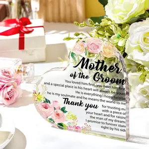 Gift for Mother of The Groom from Bride Mother of The Groom Wedding Gifts Acrylic Heart Thank You Gift for Mom