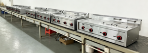 Grill professionnel en acier inoxydable antiadhésif, plaque de cuisson robuste avec thermostat, grill à gaz de comptoir à surface plate avec <span class=keywords><strong>friteuse</strong></span> intégrée - Product Image 6