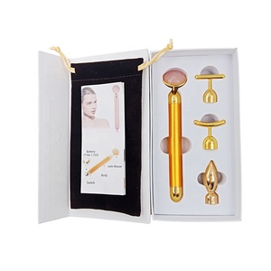 2024 Nhãn Hiệu Riêng <span class=keywords><strong>4</strong></span> <span class=keywords><strong>1</strong></span> 24K Vàng Rung Vẻ Đẹp Thanh Cầm Tay Điện Massage Mặt Cho Da Nâng Thạch Anh Tự Nhiên Cho Khuôn Mặt - Product Image 5