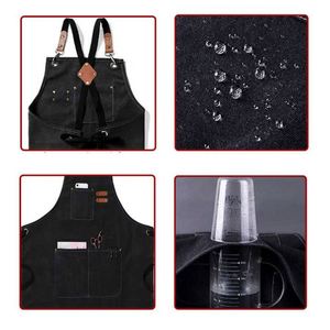 Tablier de cuisine ajustable pour femme, personnalisable avec logo, uniforme de cuisine et de restaurant, idéal pour le nettoyage - Product Image 2
