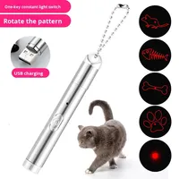 Jouet pour chat en acier inoxydable avec interrupteur infrarouge, motif souris, bâton de chatouillage, recharge USB, luxe amusant, haute qualité, prix de gros
