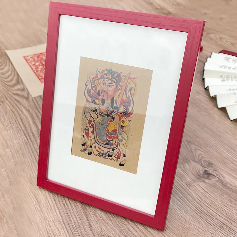 Bingkai Gambar untuk Pintu Cina Tuhan Seni Dinding Keberuntungan Dekorasi Rumah Hadiah Merah Potongan Kertas Harimau