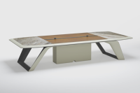 Meubles de bureau exécutifs sur mesure de grande taille, table de réunion contemporaine pour environnements de bureau élégants