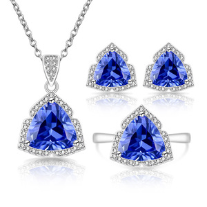 Conjunto de Joyería de Moda con Gemas de Zirconia en Colores de Tendencia 2026 <span class=keywords><strong>para</strong></span> Venta al por Mayor, Anillo, Collar y Pendientes <span class=keywords><strong>para</strong></span> <span class=keywords><strong>Mujer</strong></span>, Accesorios de Moda <span class=keywords><strong>para</strong></span> Fiesta - Product Image 3