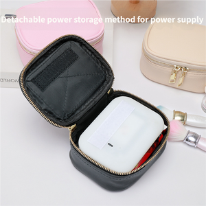 Trousse de maquillage de voyage de haute qualité de luxe portable nouveau design sac cosmétique en <span class=keywords><strong>cuir</strong></span> PU étanche avec miroir LED <span class=keywords><strong>rechargeable</strong></span> - Product Image 4