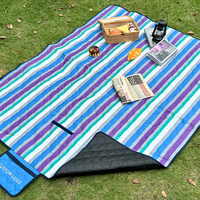 Couverture de pique-nique pliable de haute qualité avec impression de logo personnalisé, portable, pour le voyage, le camping, imperméable, OEM ODM, toutes saisons