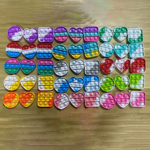 Mini Popular Silicone Bubble pop Fidget <b>Key</b> Chain Toy Mini Push Bubble pop Squeeze Toys Rainbow Keychain Bubble Popping Game - Product Image 6