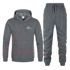 2020 OEM Service Men's Hoodie Set Windproof Long Sleeve Slim Fit Boys Hoodie Set - Product Image 1