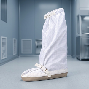 Surchaussures et couvre-chaussures antistatiques pour salle blanche Classe 10-100K ISO 4-8 Blanc Vêtements de travail Marque AFC 106-9 Résistance Fabriqué à Taïwan - Product Image 2