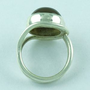 แหวนพลอยเงินสเตอร์ลิงทำด้วยมือทำจาก925สเตอริงหินควอตซ์สีควันที่น่าสนใจส่งตรงอินเดียสำหรับวันครบรอบการหมั้น - Product Image 4