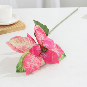 Planta <span class=keywords><strong>Artificial</strong></span> <span class=keywords><strong>de</strong></span> <span class=keywords><strong>Flor</strong></span> <span class=keywords><strong>de</strong></span> <span class=keywords><strong>Pascua</strong></span> en <span class=keywords><strong>Maceta</strong></span> para Decoración <span class=keywords><strong>de</strong></span> Mesa <span class=keywords><strong>de</strong></span> Salón, Arreglos <span class=keywords><strong>de</strong></span> Boda, Navidad - Product Image 4