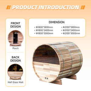 ساونا خشبية خارجية من الخشب الحراري/الأرز ساونا مع غرفة ساونا بانورامية للنافذة - Product Image 2
