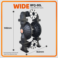 GODO BFQ-80L Pompe à membrane en alliage d'aluminium de 3 pouces Pompe AODD à grand débit Traitement de l'eau Fabricant chinois Essence d'eaux usées