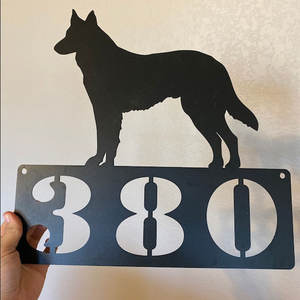 Letrero Metálico Personalizado con Temática de Camping, Letrero <span class=keywords><strong>para</strong></span> Porche, Arte Metálico <span class=keywords><strong>para</strong></span> Pared con Diseño de Perro, Placa de Dirección, Letrero Metálico con Monograma de Perro - Product Image 1