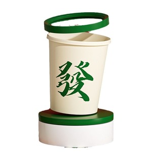 Cubo de Basura Cilíndrico Fortune de 7L, Cubo de Basura Decorativo para Interiores, Estilo Chino, Decoración del Hogar - Product Image 2