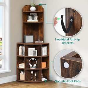 Nordic Mount Aufbewahrung modernes Bücherregal Kinder Bücherregal Lesereih Portable Trennwand Kinderzimmer Schreibtisch Büro Eiche-Buchregal - Product Image 2