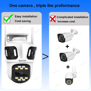 Qearim usine 8MP <span class=keywords><strong>panorama</strong></span> trois écrans reconnaissance humanoï<span class=keywords><strong>de</strong></span> AI alarme WIFI caméra <span class=keywords><strong>de</strong></span> sécurité IP sphérique - Product Image 6