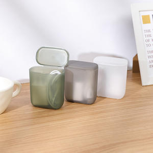 Boîte de rangement portable personnalisée pour câbles de données avec couvercle, organisateur rectangulaire mat coloré pour tiroir de bureau - Product Image 1