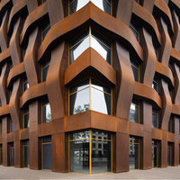 Panneau mural de façade, panneau extérieur en aluminium pour villa et hôtel, imperméable et ignifuge, origine Chine