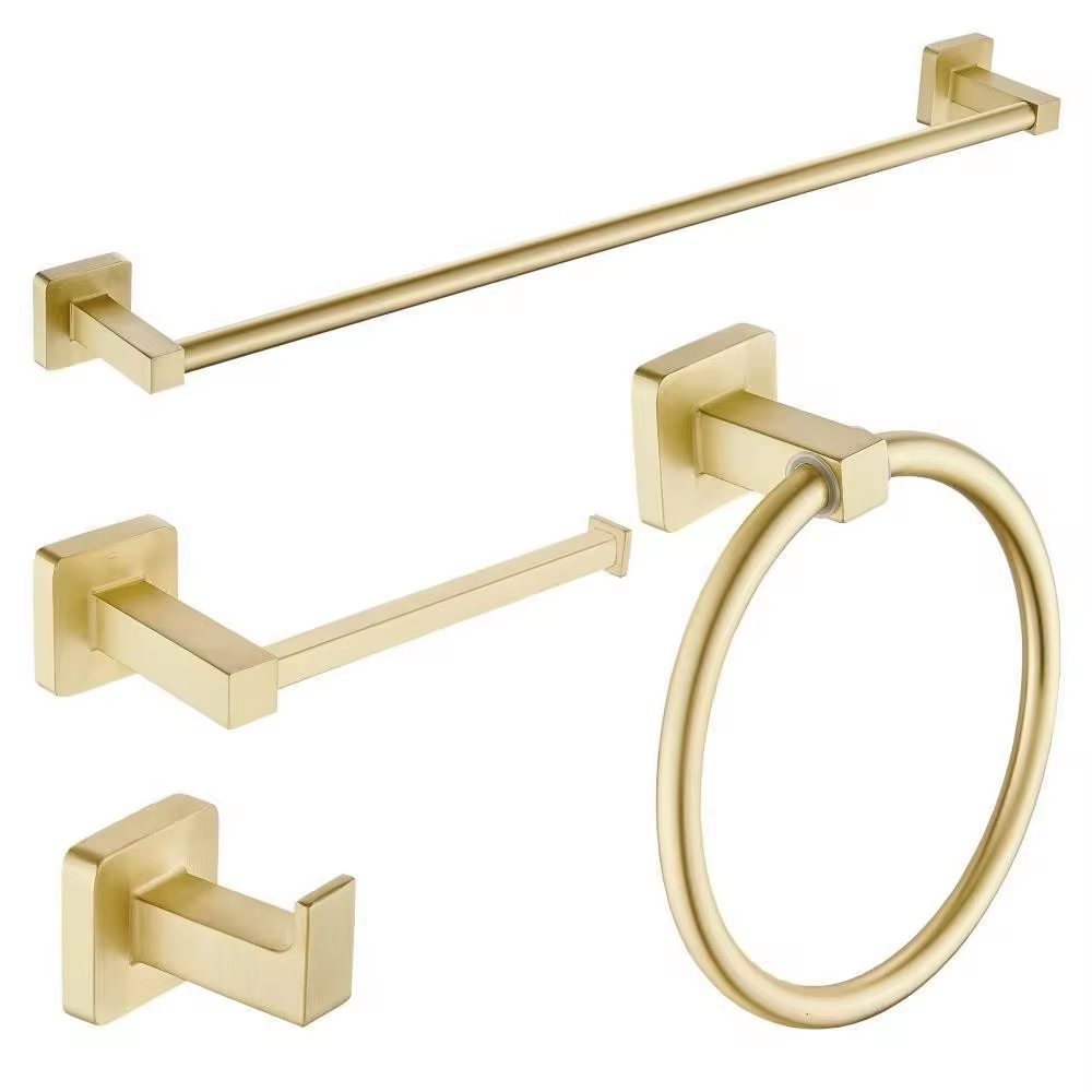 Set C, estilo inextensible, oro cepillado