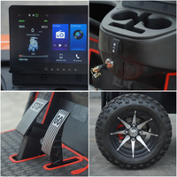 Voiturette tout-terrain pour adultes avec moteur 48V, 5-6 places, autonomie de 90 km, plancher antidérapant, phares LED, tableau de bord LCD en option