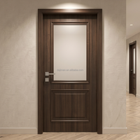 Porte intérieure en MDF ignifuge et insonorisée BS476 60 min, placage de luxe, moderne et minimaliste, acoustique, pour hôpital et chambre, Royaume-Uni et Arabie Saoudite