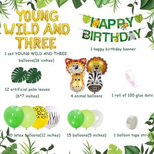 Decoraciones <span class=keywords><strong>de</strong></span> Cumpleaños con Temática <span class=keywords><strong>de</strong></span> Jungla <span class=keywords><strong>de</strong></span> LIMÓN, Guirnalda <span class=keywords><strong>de</strong></span> Globos <span class=keywords><strong>de</strong></span> <span class=keywords><strong>Safari</strong></span>, Globos <span class=keywords><strong>de</strong></span> Animales Salvajes y <span class=keywords><strong>de</strong></span> Papel <span class=keywords><strong>de</strong></span> Aluminio, Pancarta <span class=keywords><strong>de</strong></span> Feliz Cumpleaños - Product Image 6