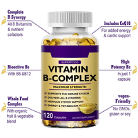 Vitahealthy OEM/ODM marque privée approvisionnement en usine capsules végétaliennes naturelles complément alimentaire santé 120 pièces capsule complexe de vitamine B