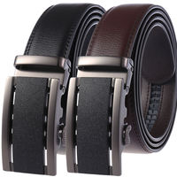 Nouvelle ceinture automatique pour homme en cuir véritable avec boucle à cliquet – Design moderne