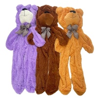 Grand ours poupée marionnette coton doux peau semi-finie en peluche jouet pour filles câlin jouet ou sac modèle cadeau pour enfants-chaud vide peluche jouet