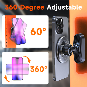 Support de téléphone portable magnétique double face en alliage, portable, avec rotation à 360° et anti-vibration, pour voiturettes de golf et salles de sport - Product Image 4