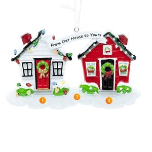 Ornamento de Navidad personalizado para puerta roja, nuevo ornamento para el hogar, agente de vivienda para el primer hogar, regalo de casa - Product Image 2