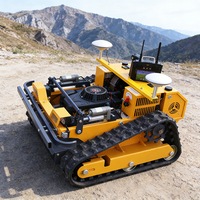Tondeuse robotisée sur chenilles AWY-550GPS, largeur de coupe 550 mm, essence, moteur 4 temps, télécommande, autopropulsée, moteur 224cc