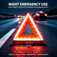 Triangle de signalisation d'urgence pliable pour voiture, réfléchissant, pour panne de véhicule, vente en gros OEM