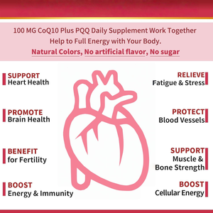 Complément alimentaire à base de plantes OEM/ODM, 98% de coenzyme Q10 pur, capsules molles de 300 mg, 120 unités, système cardiovasculaire, système immunitaire, peau, enfants - Product Image 3
