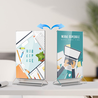Support de signalisation en acrylique en forme de L personnalisé, présentoir incliné transparent pour menu de restaurant, liste de prix de vente au détail, promotion