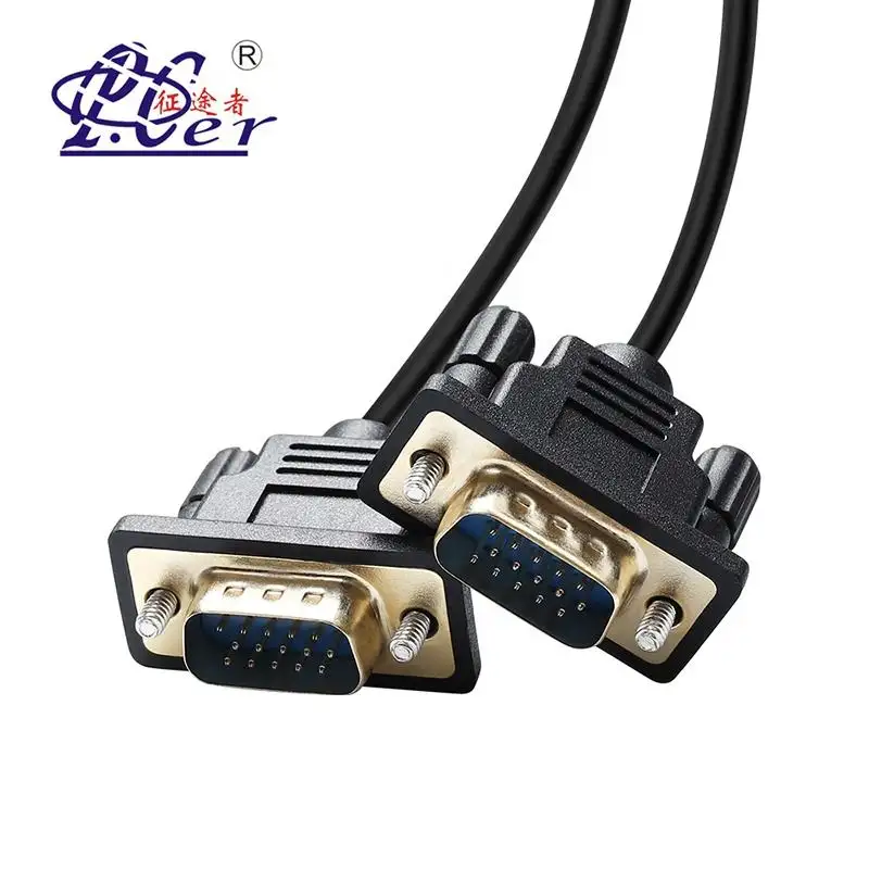 Monitor Television Vga 3+6 Cable Gold Plated 1080P Vga Cable Black Male To Male Pc Vga Cable