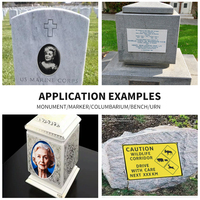 Tuile photo ovale en céramique personnalisée en gros pour la décoration de pierres tombales et monuments funéraires, image en porcelaine étanche pour utilisation sur les tombes