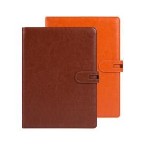 Office A5 Leather Cover Notebook with Sewing Binding Printed Design Custom <b>Pages</b> for School & Gift Use - Product Image 1