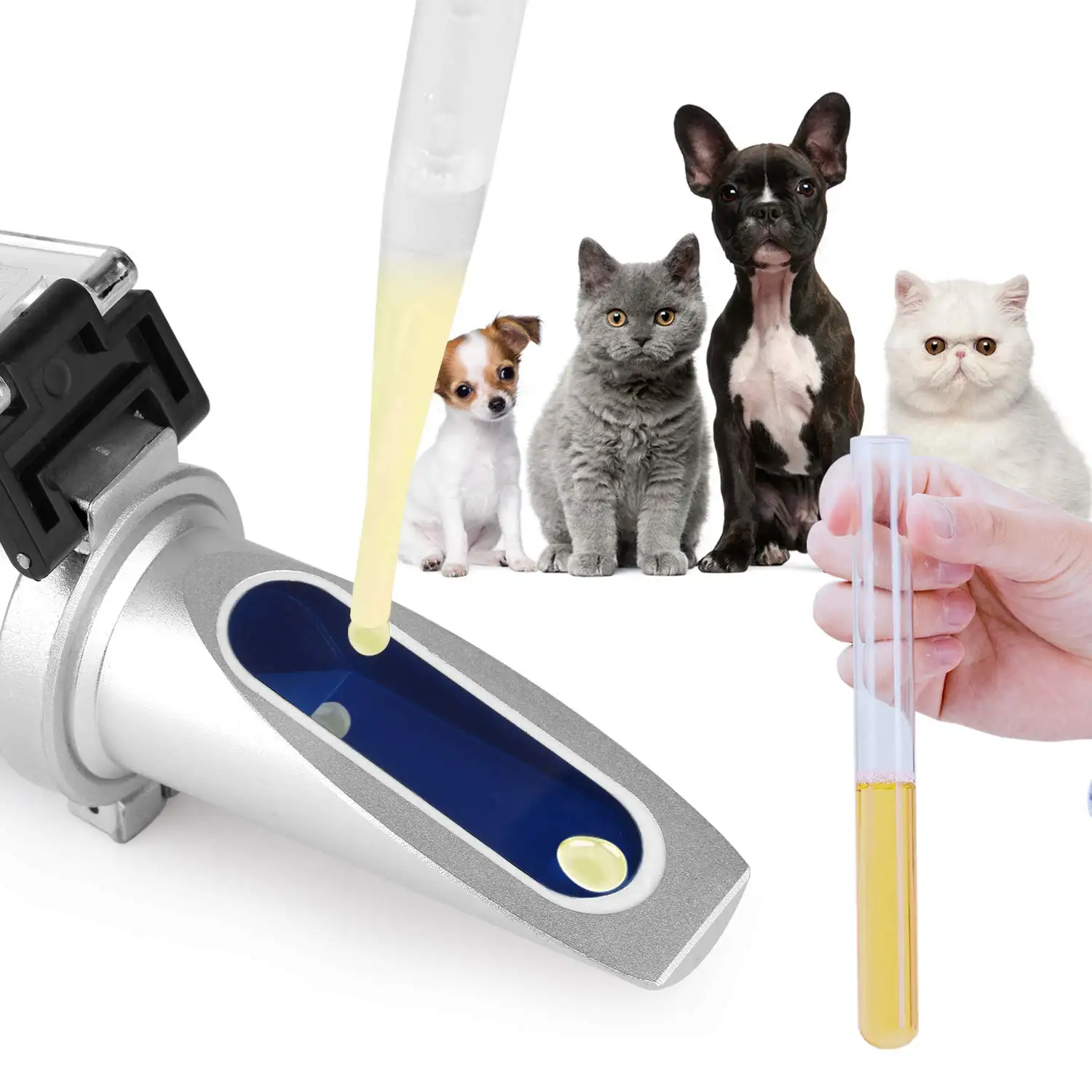 Messung des Tierschutz-Index 2-in-1 klinisches Refraktometer für Hund-Katz-Test