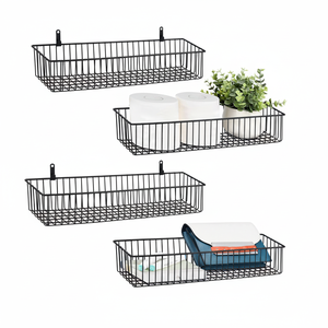 Panier de rangement organisateur de fil métallique à un niveau approprié pour le stockage de papier alimentaire décor de ferme pour la cuisine maison chambre - Product Image 1