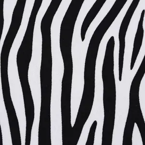 Natuurlijke Stijl Uitstekende Zebra Patroon Polyester Gebreide Stof Jersey Gebreide Stof Gedrukt Gebreide Stof