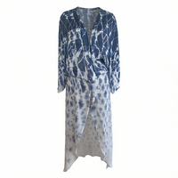 Robe en tissu tie-dye bohème pour femmes certifiée GOTS et OEKO-TEX HuaYi |   Robe d'été élégante et respirante pour le printemps et l'été