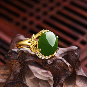 This <b>jade</b> men's <b>ring</b> with rich ethnic elements suits cultural festivals blending tradition and masculine charm perfectly - Product Image 4