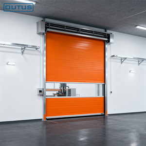 Puerta <span class=keywords><strong>Enrollable</strong></span> de PVC de Alta Velocidad OUTUS, Puerta Rápida Industrial Automática para Almacén y Taller - Product Image 3