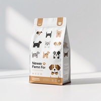 Pochette à fond plat imprimée personnalisée pour aliments secs pour chiens et chats