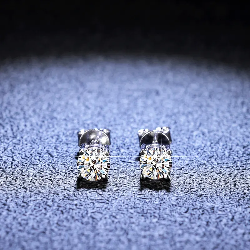 Anting Batu Permata Moissanite S925 Sterling Silver Moissanite Anting Berlian untuk Hadiah